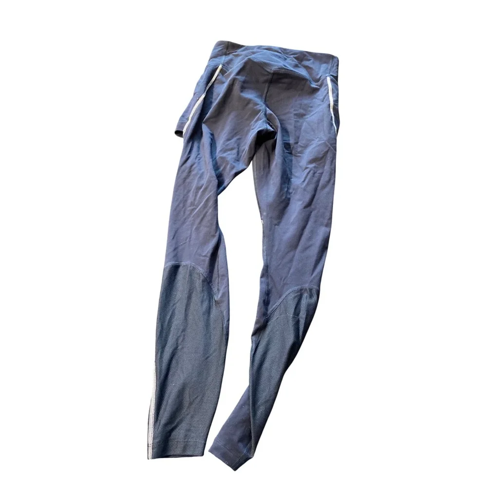 Nike Dri‎ Fit Women's Navy Blue Athletic Leggings Size Small Running Workout